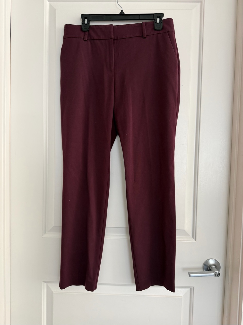 Ann Taylor Purple Curvy Straight Leg Dress Pants Minimalist Stretch Business 6